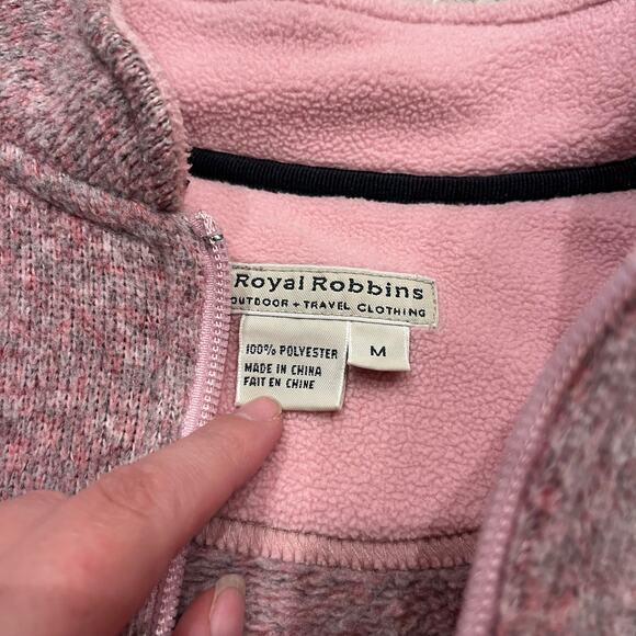 Royal Robbins Women's Quarter zip Fleece Pullover Sz M Outdoor Gorpcore Trail - Picture 2 of 6